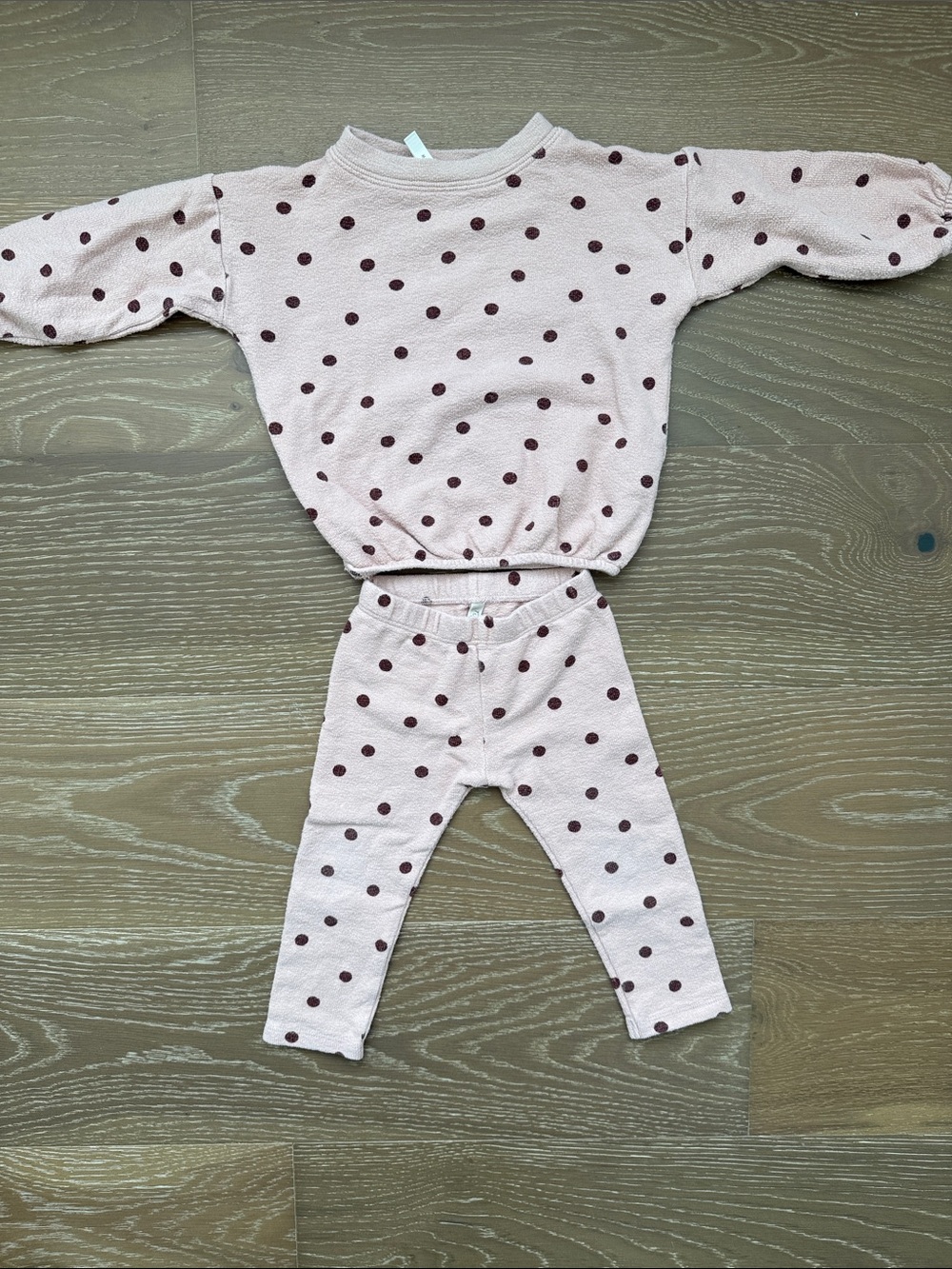 Girls' Pink Polka Dot Set